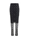 moonogram mesh flock pant-skirt