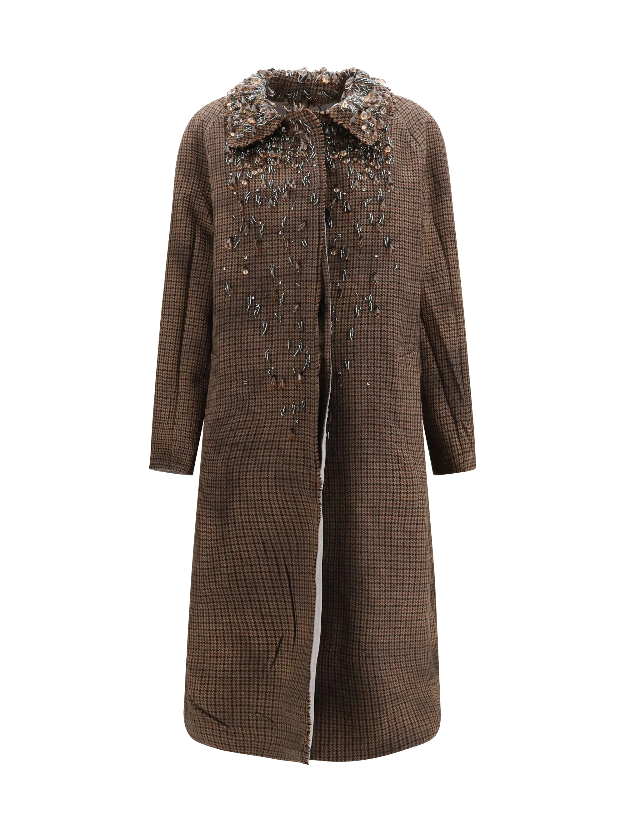 PRADA 40 reversible single-breasted coat with gocce details