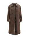 reversible single-breasted coat with gocce details