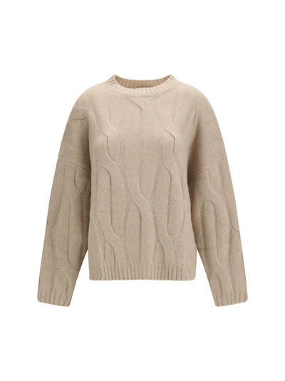 cashmere and silk sweater with voluminous sleeves