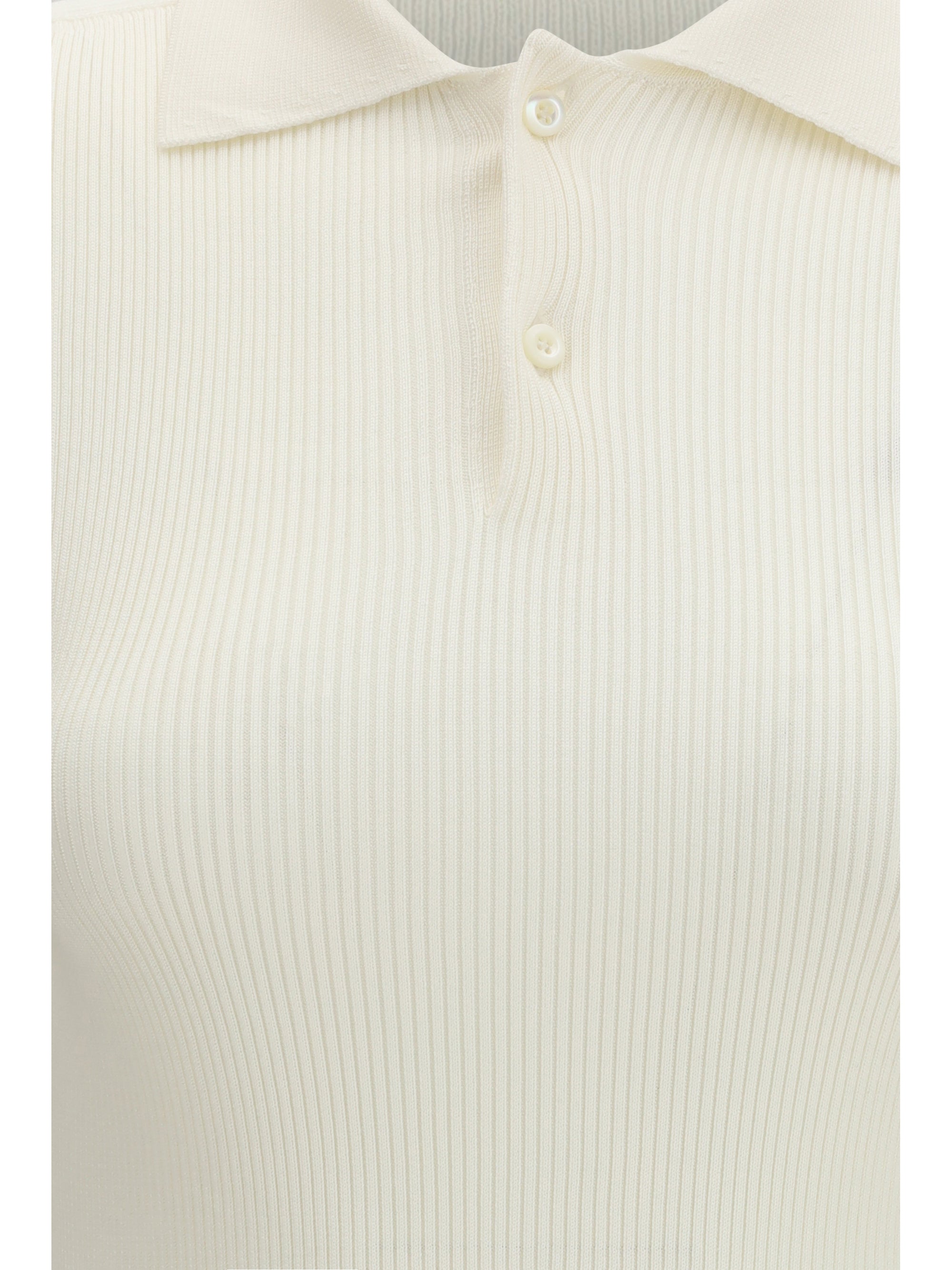long-sleeve silk polo