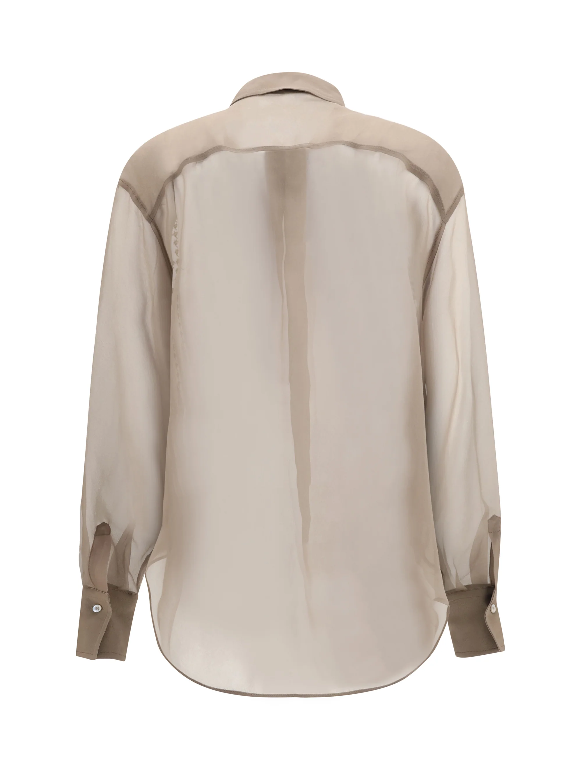 BRUNELLO CUCINELLI L sheer checked shirt