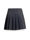 pleated mini skirt