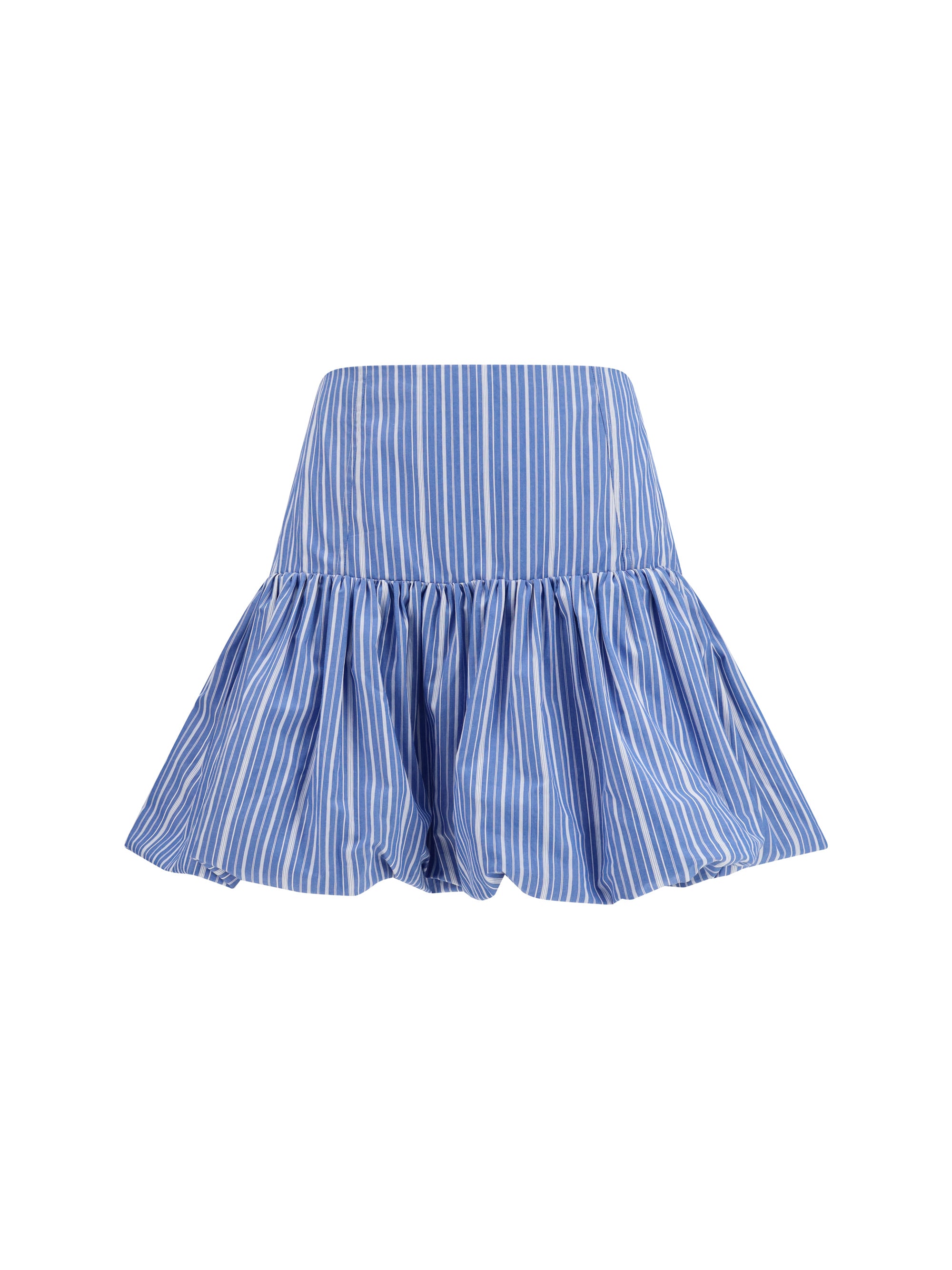 GANNI 34 striped mini balloon skirt