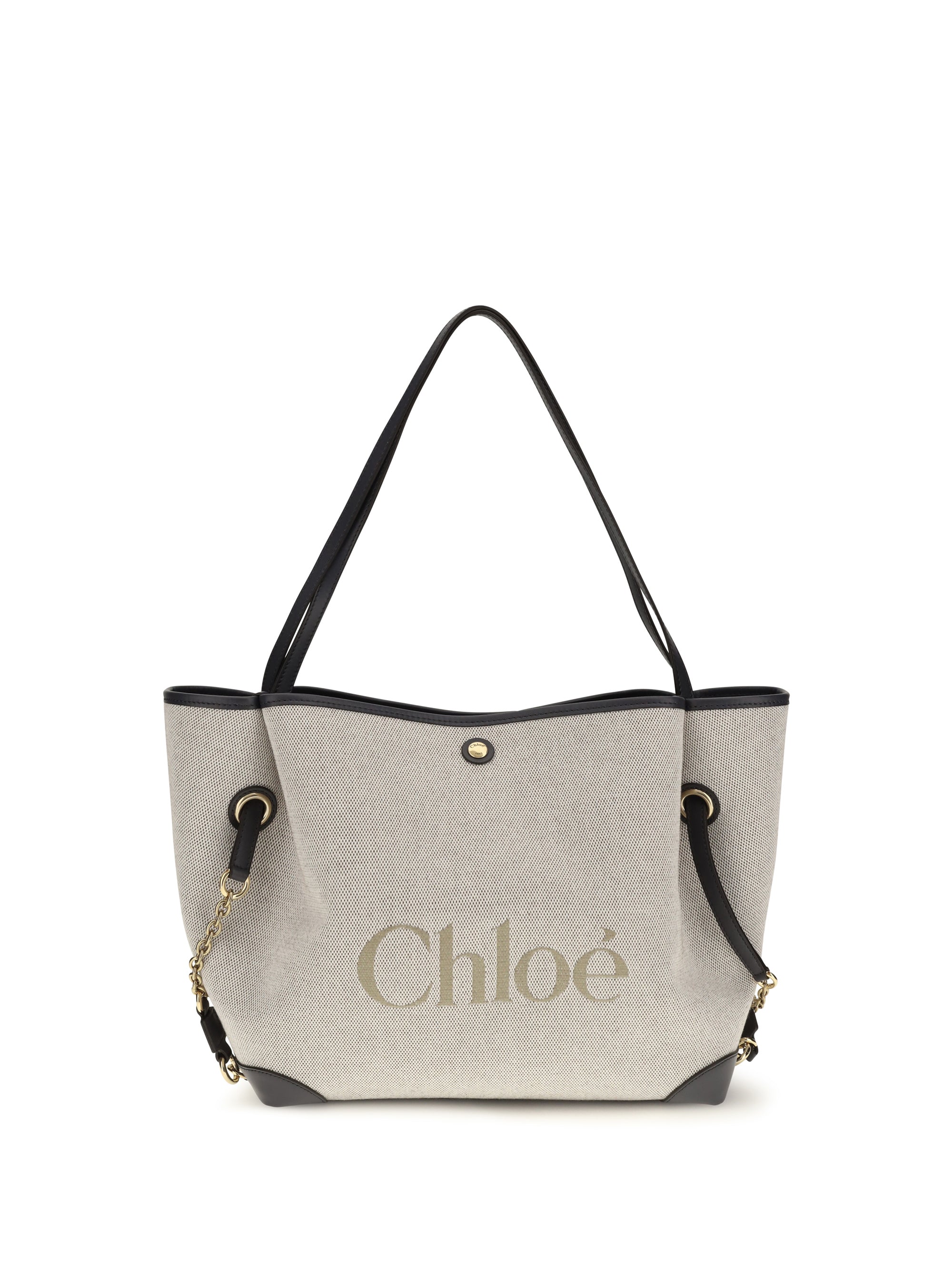 CHLOÉ OS clover tote bag in canvas