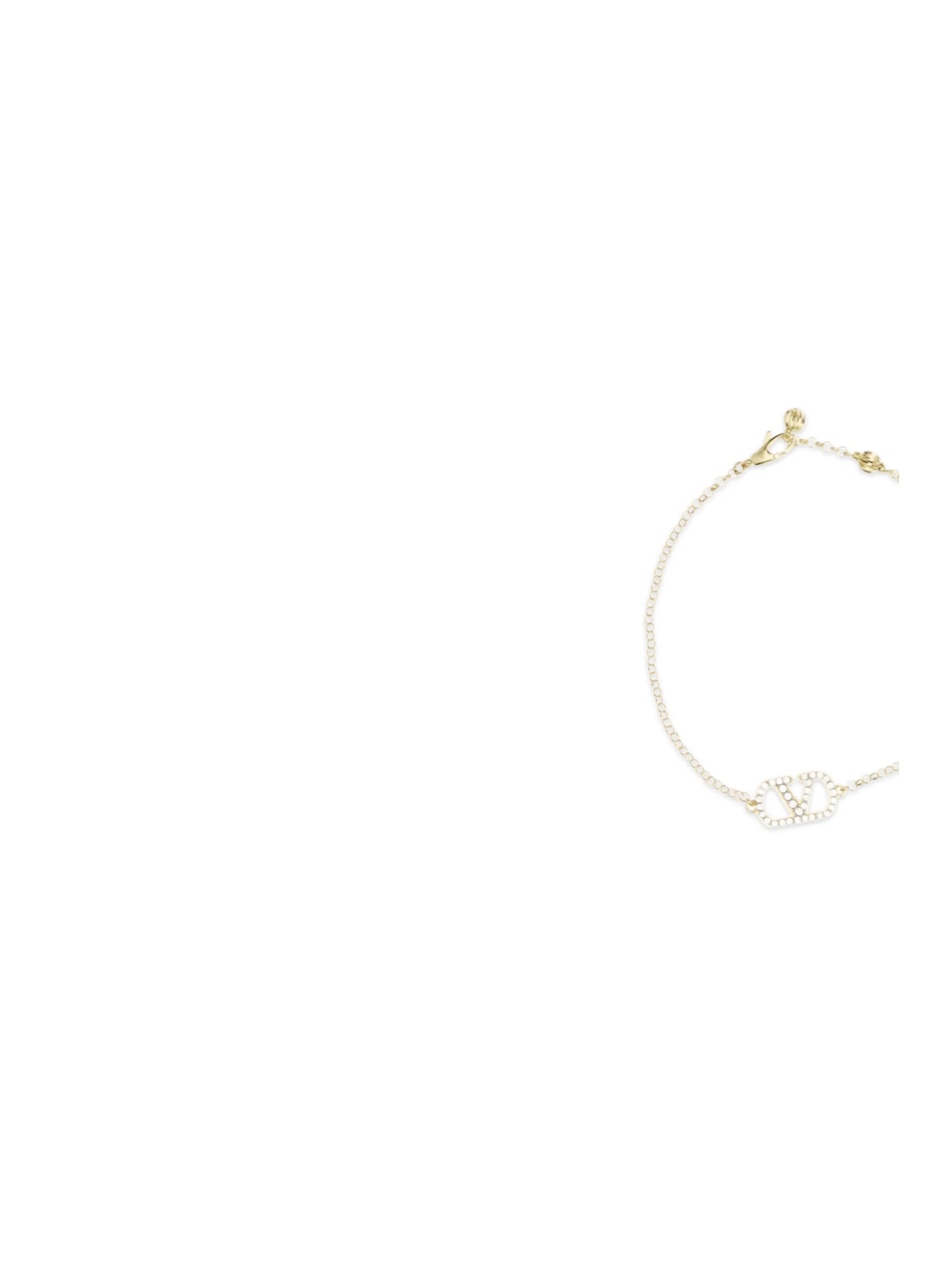 vlogo signature bracelet in metal and swarovski® crystals