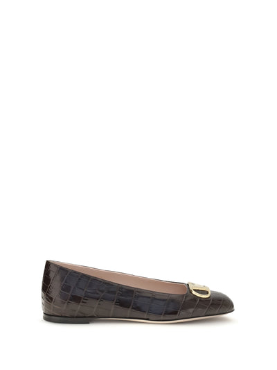 vlogo signature croc-effect ballerinas