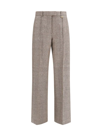 tailored linen and wool-blend pants