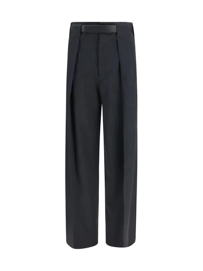 ronda wool pants with leather belt