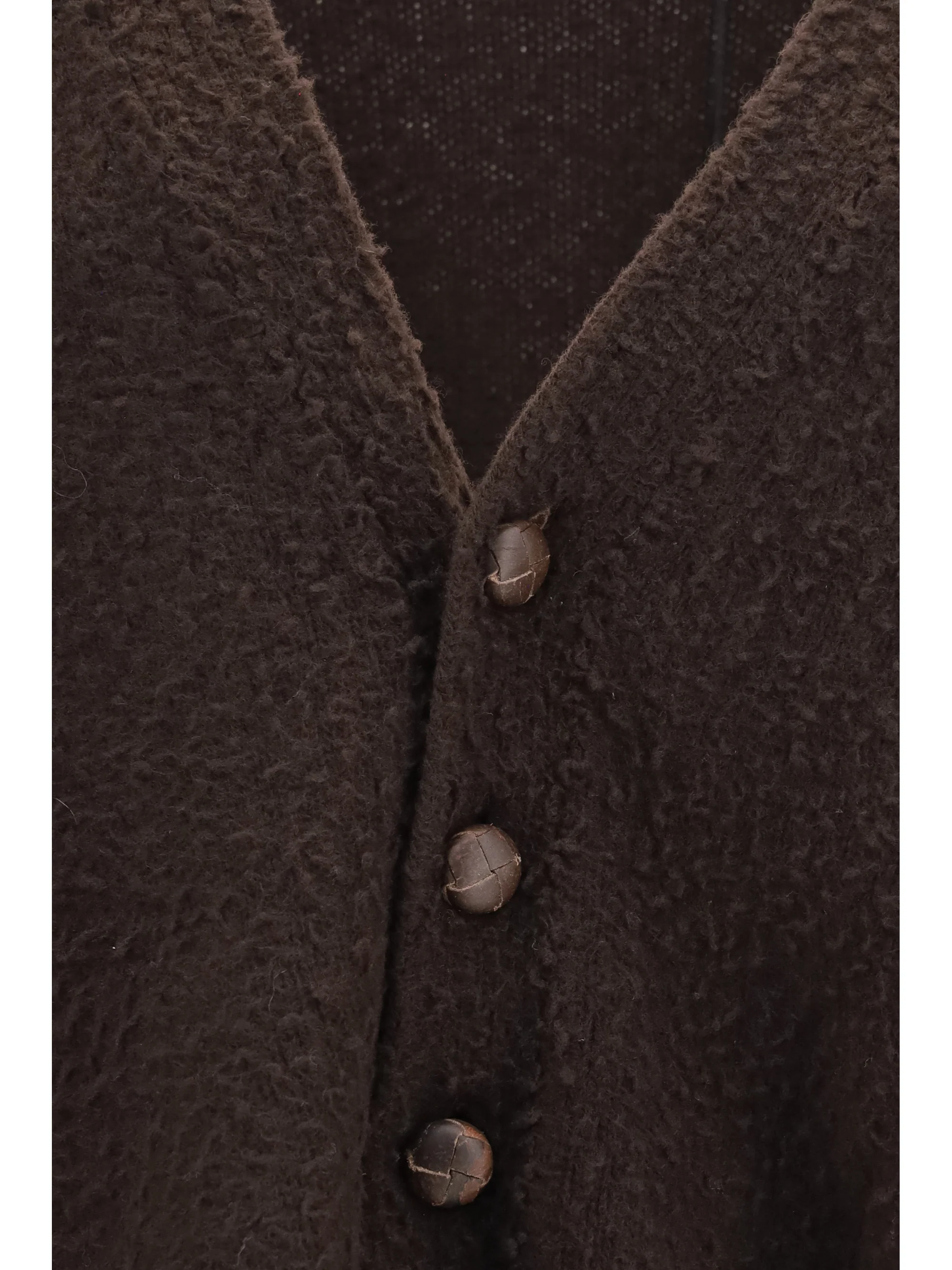 casentino-effect wool cardigan