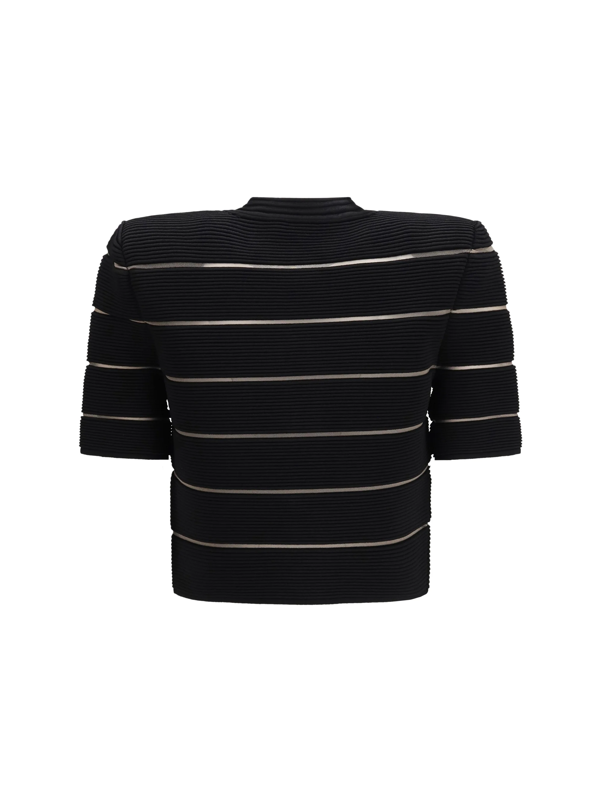 BALMAIN 40 short-sleeved buttoned cardigan
