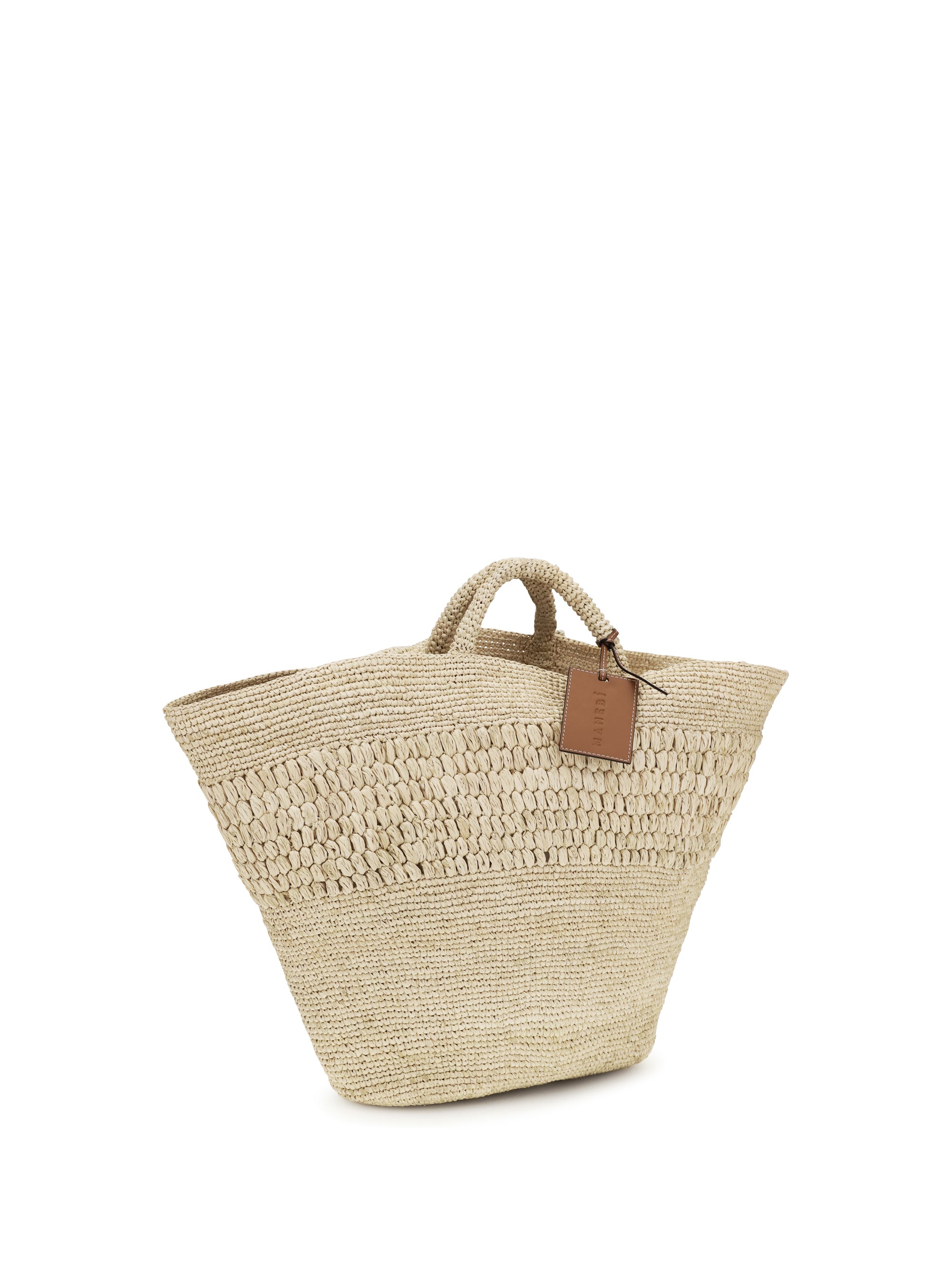 MANEBI OS fiji raffia handbag 