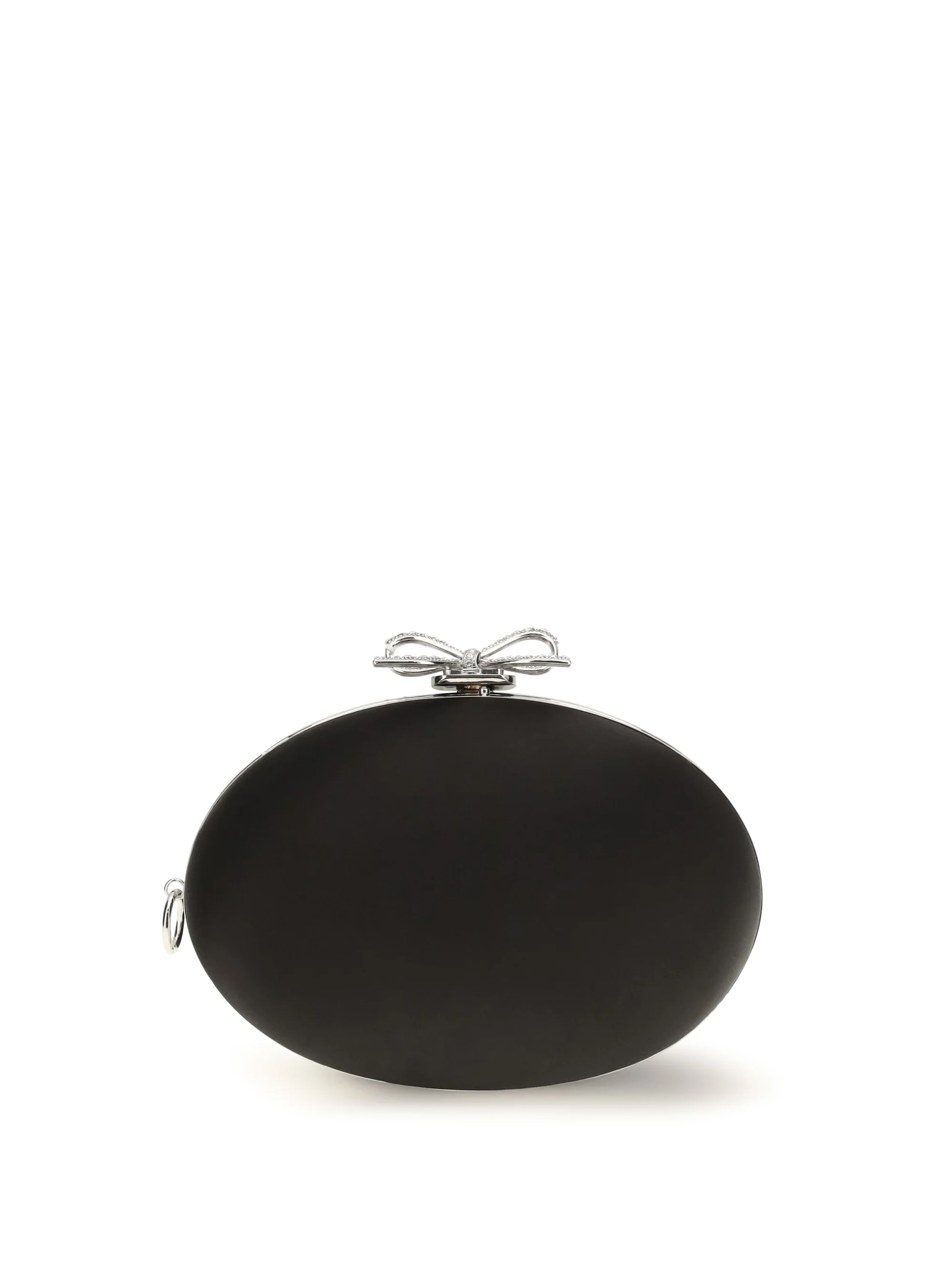 SELF-PORTRAIT OS oval satin clutch