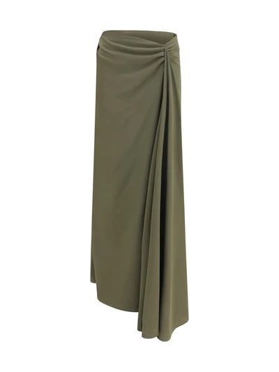 draped long skirt