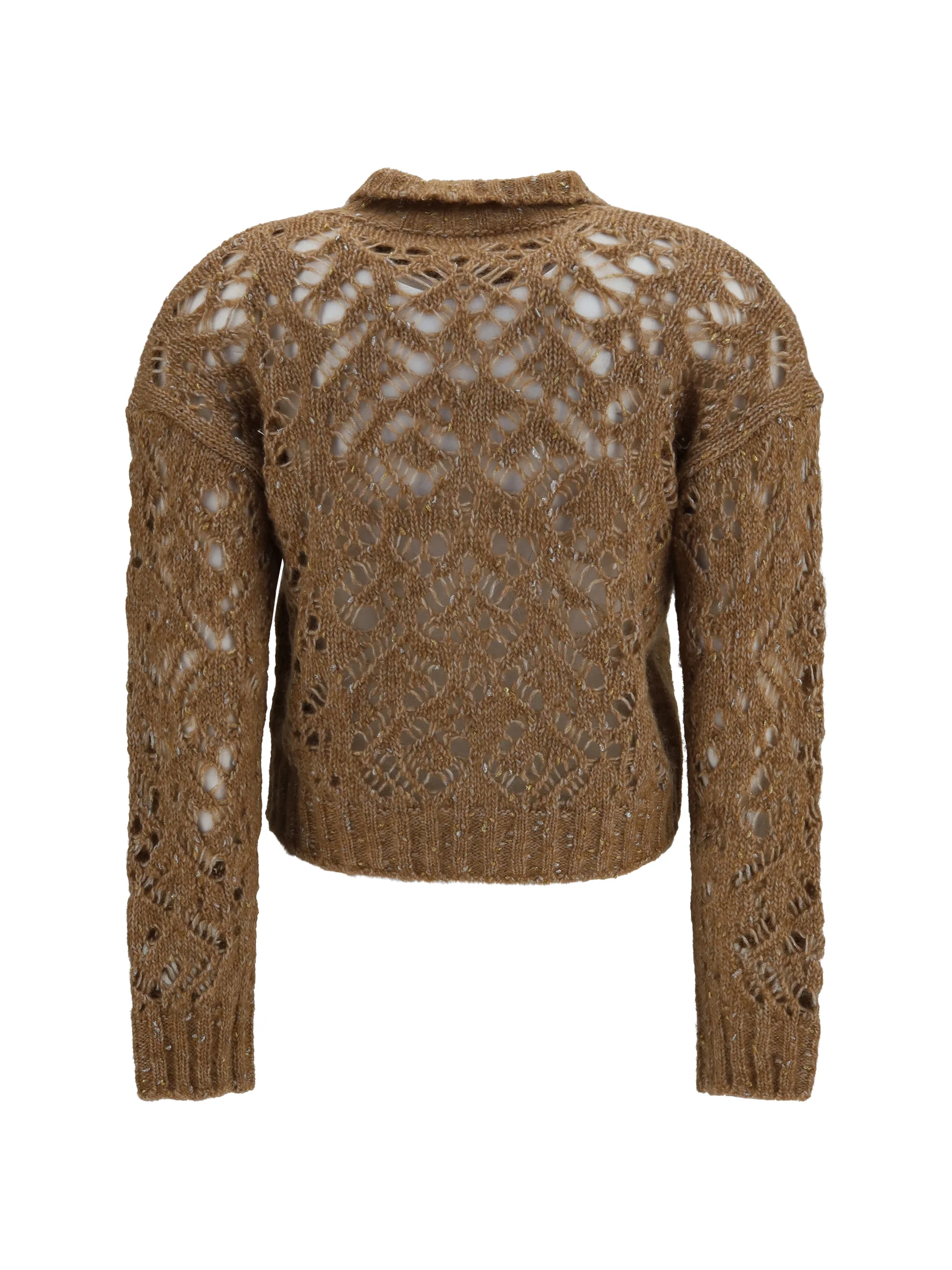 quarto openwork cardigan