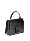 shiny leather love one top mini handbag