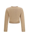 fitted logo cardigan in wool and cashmere