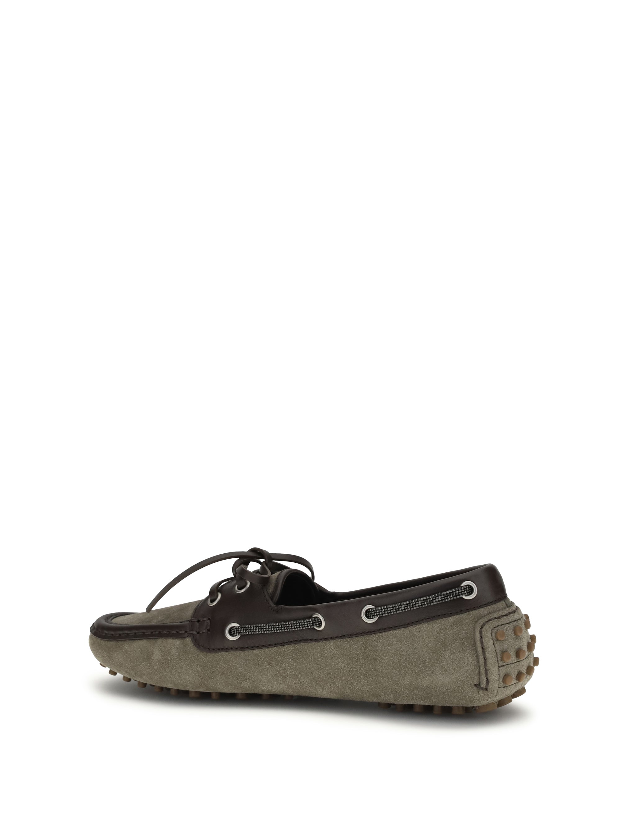 lace-up suede loafers