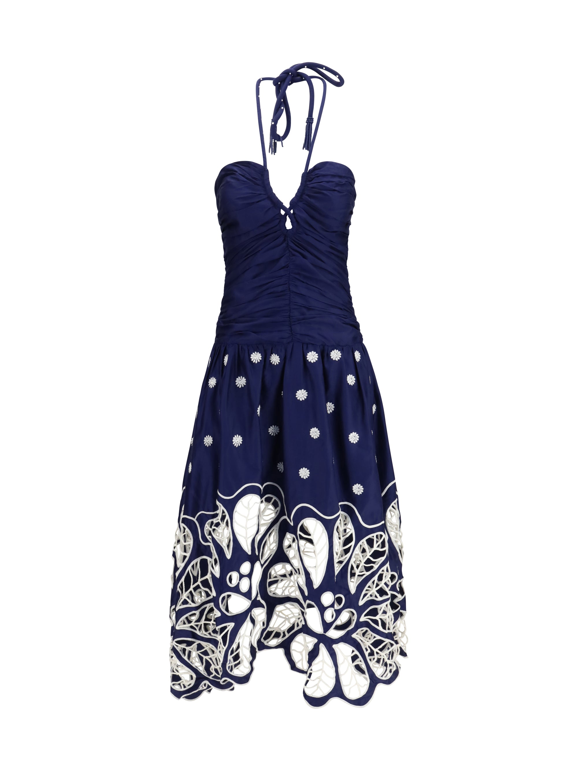 FARM RIO M richelieu embroidered midi dress