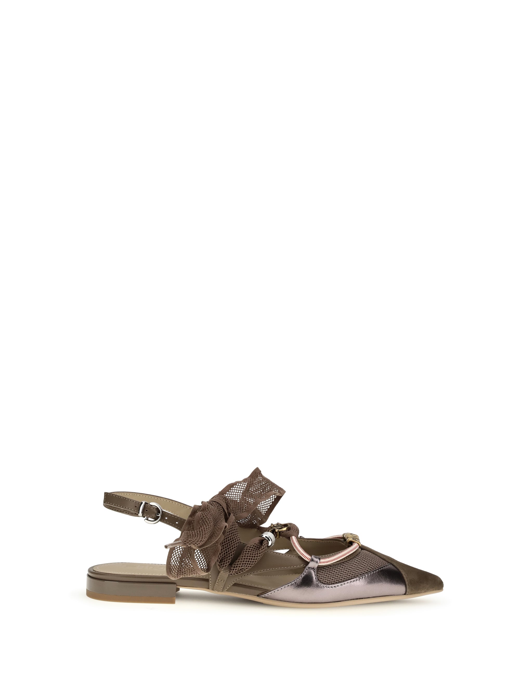 PINKO 38 gianira leather ballerinas