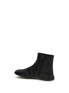 leather ankle boots lined with soft shearling
