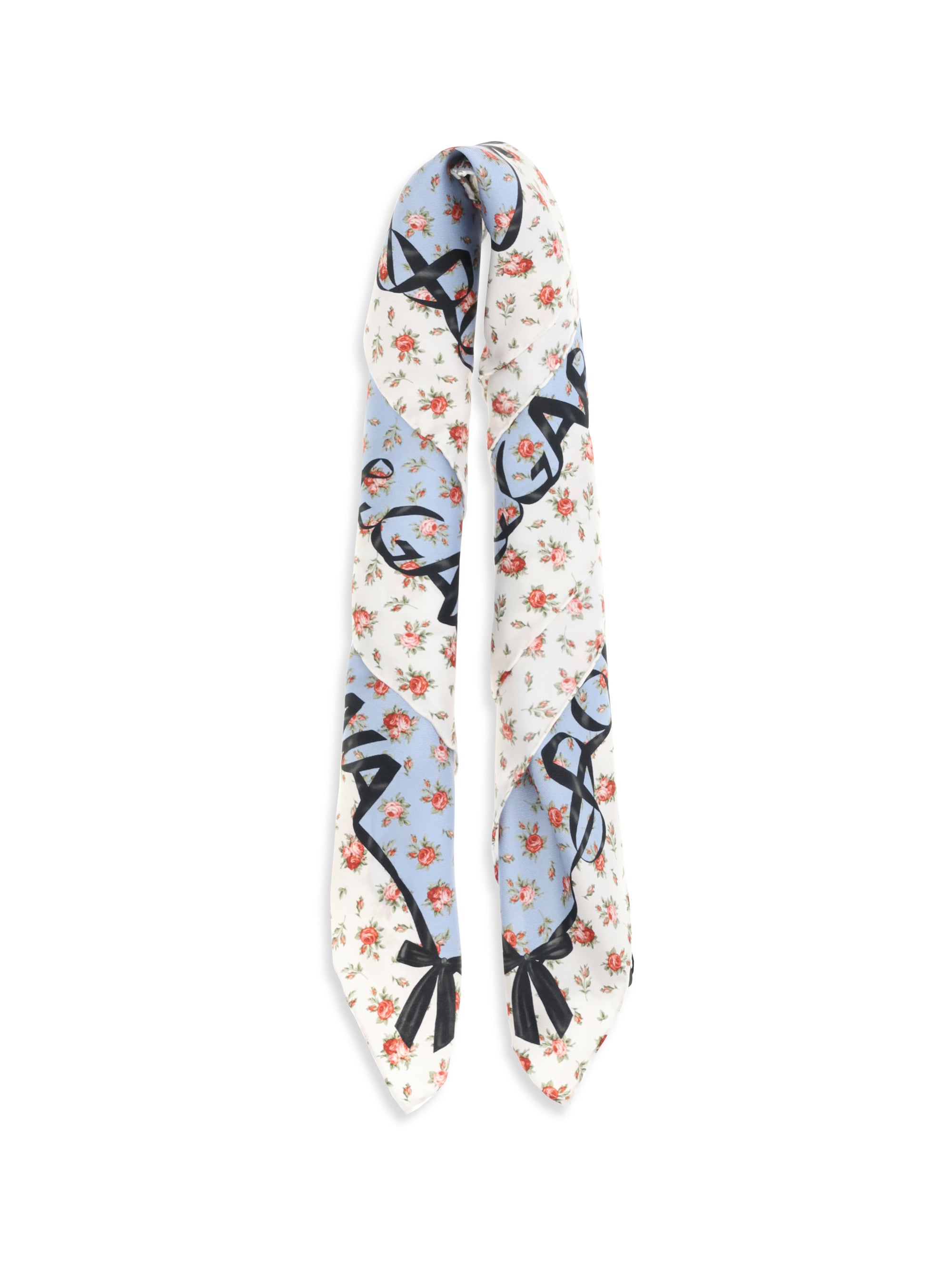 DOLCE amp; GABBANA OS silk scarf with rose print