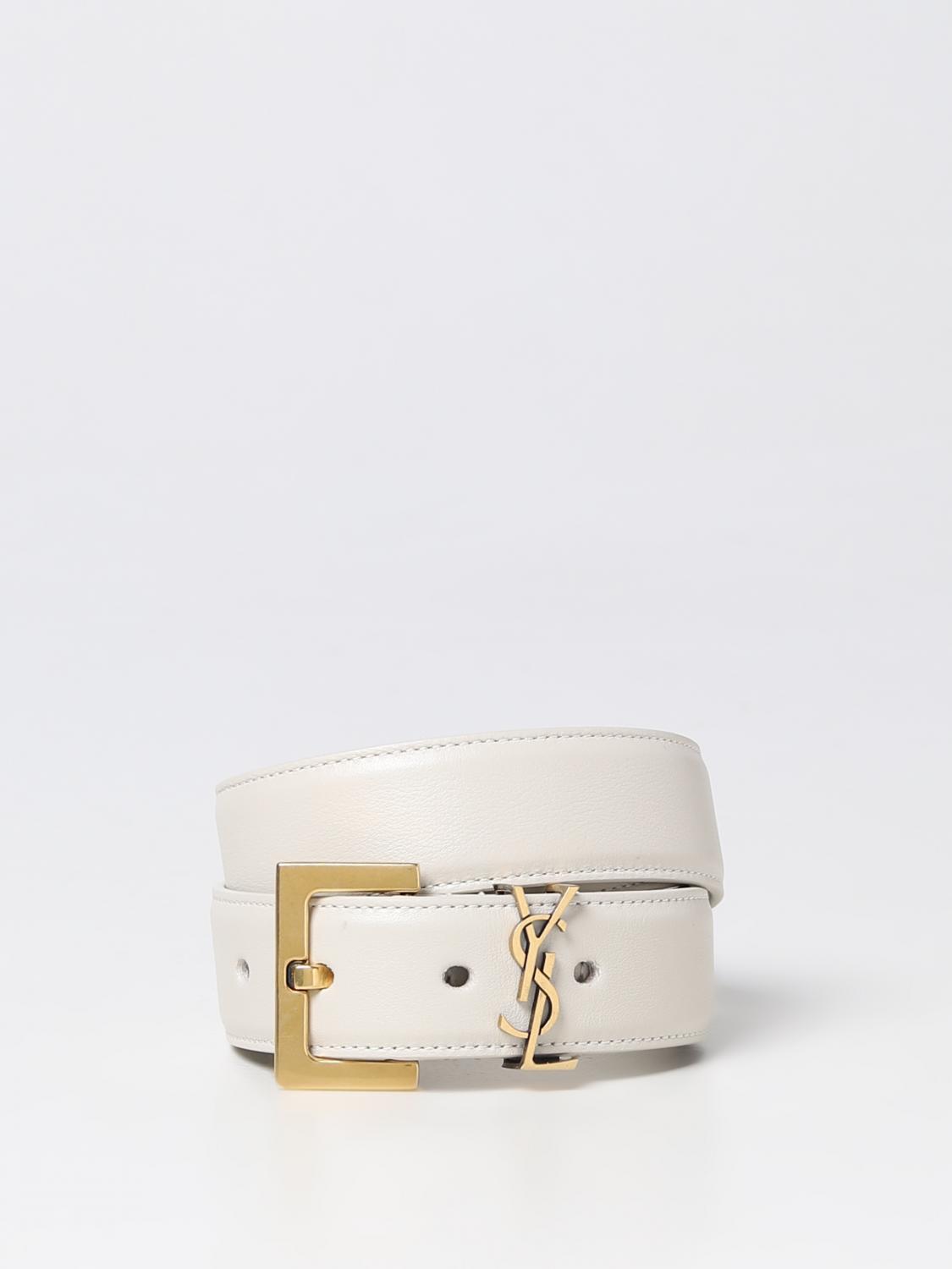 SAINT LAURENT 70 cassandre leather belt