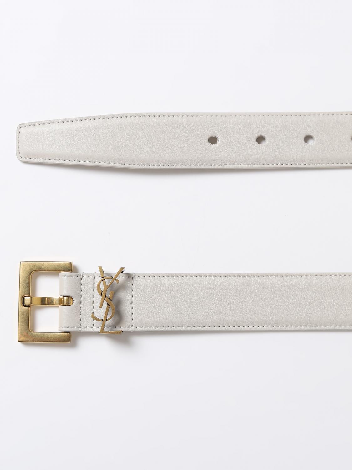 SAINT LAURENT 70 cassandre leather belt