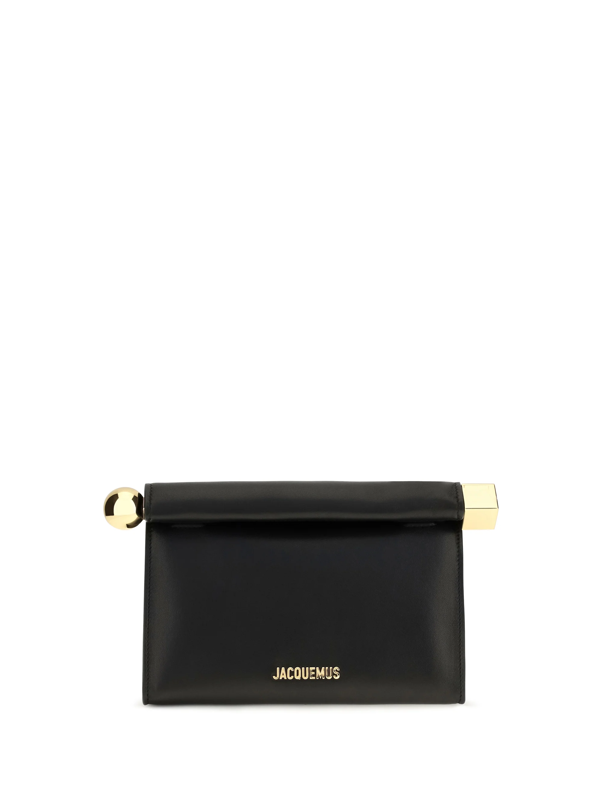 rond carré leather shoulder bag