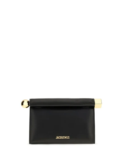 rond carré leather shoulder bag