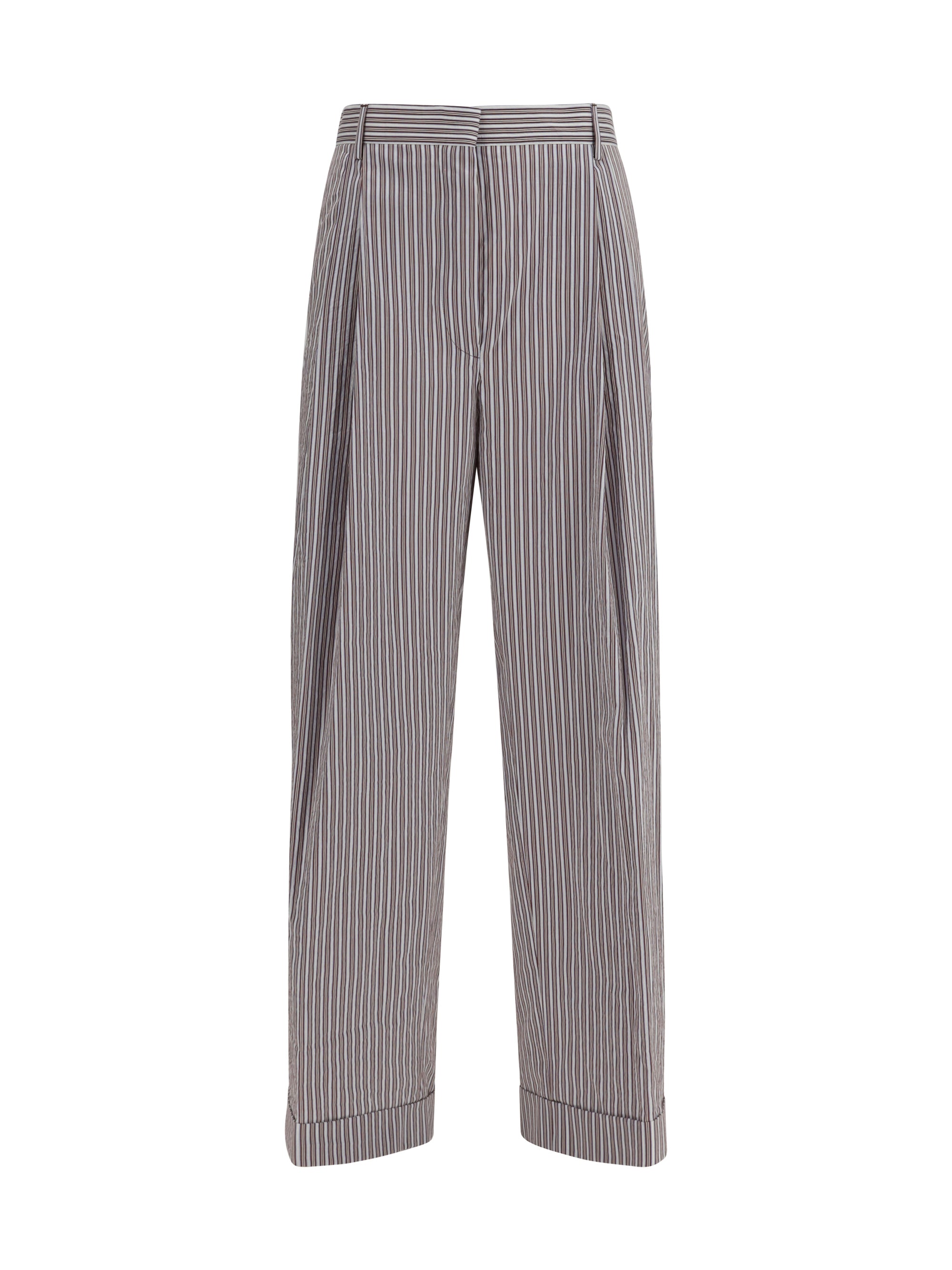 DRIES VAN NOTEN 38 striped pleated pants