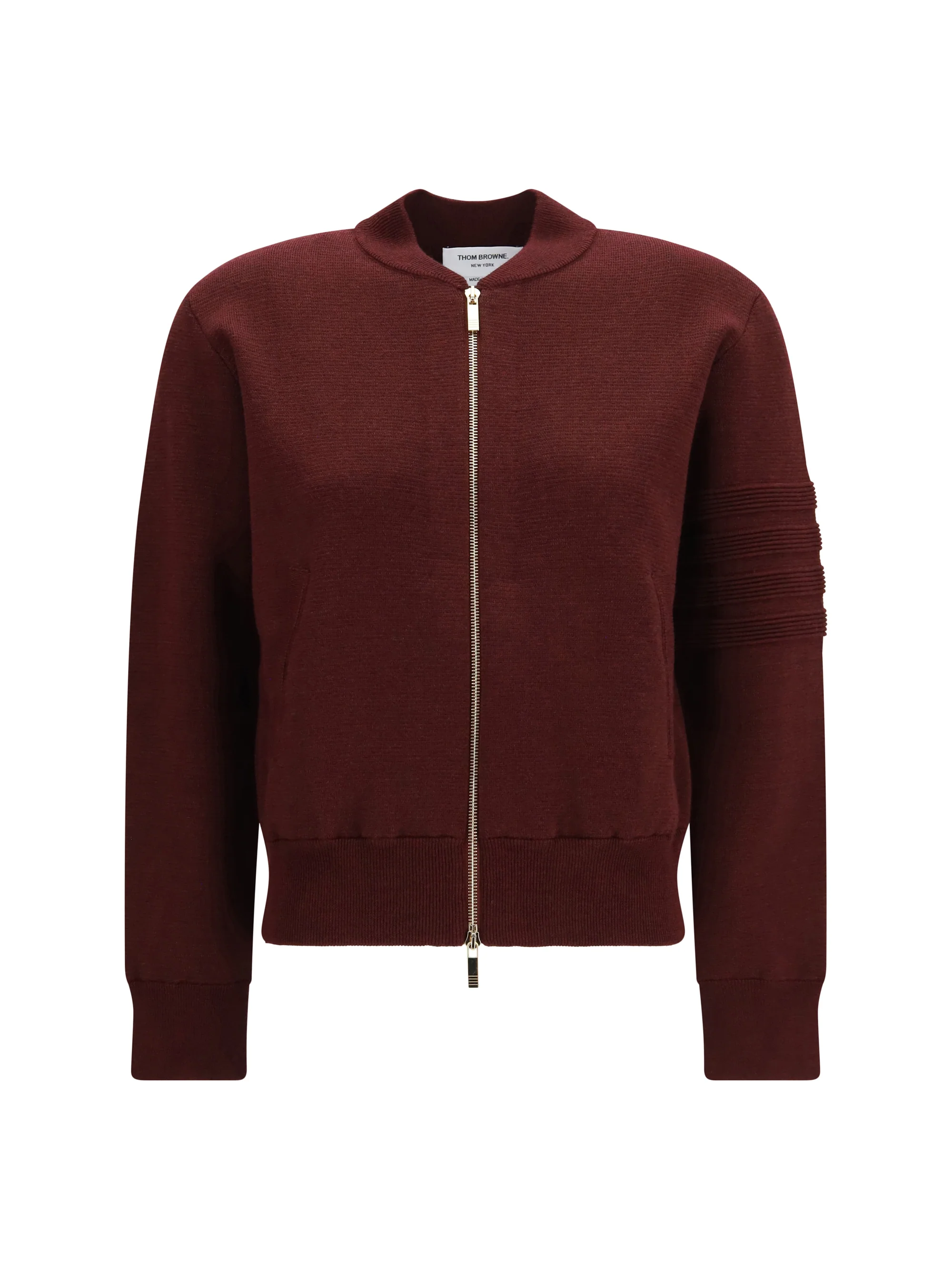 THOM BROWNE 40 ottoman milano stitch 4-bar bomber jacket