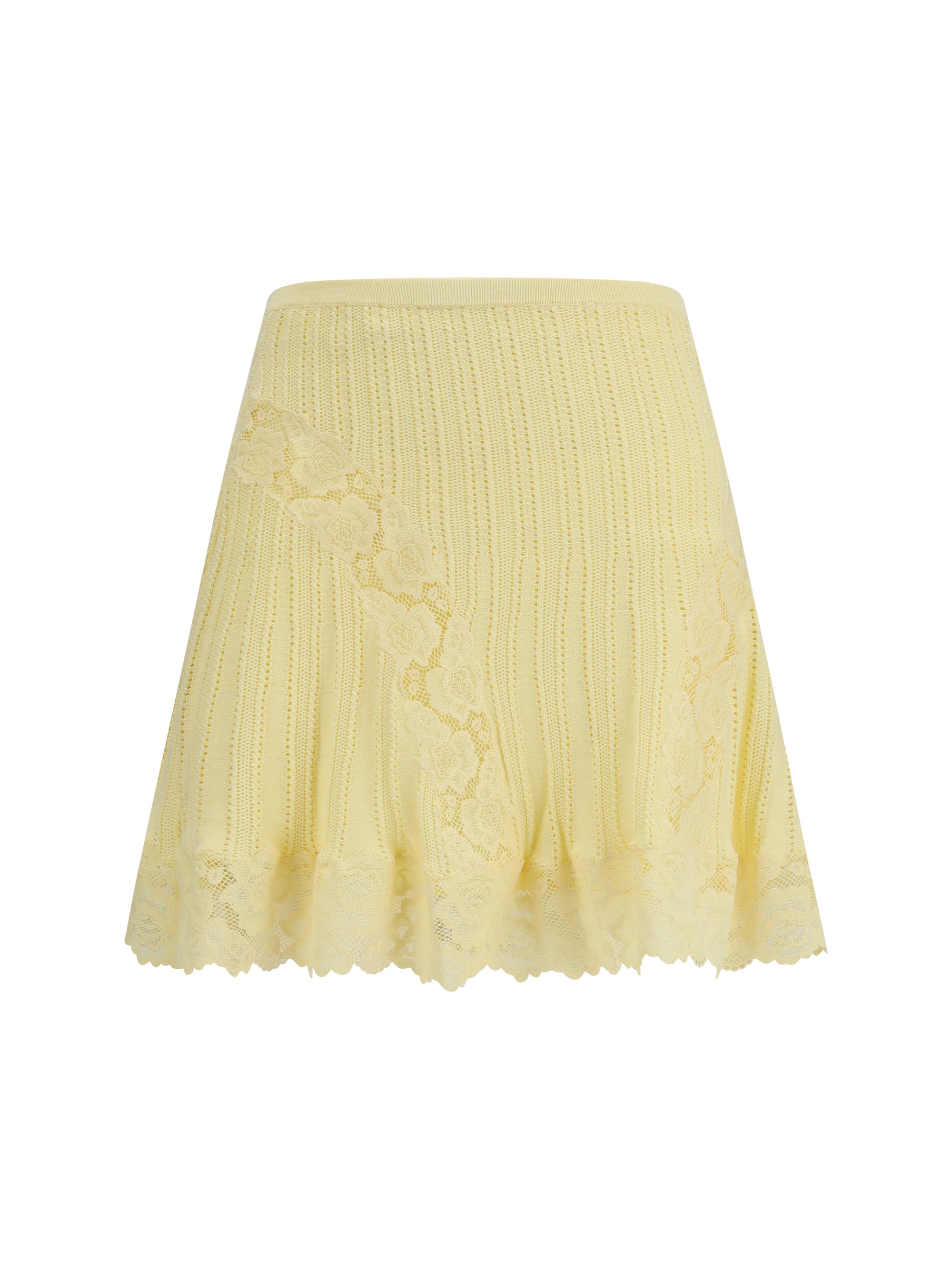 SELF-PORTRAIT M pointelle knit mini skirt