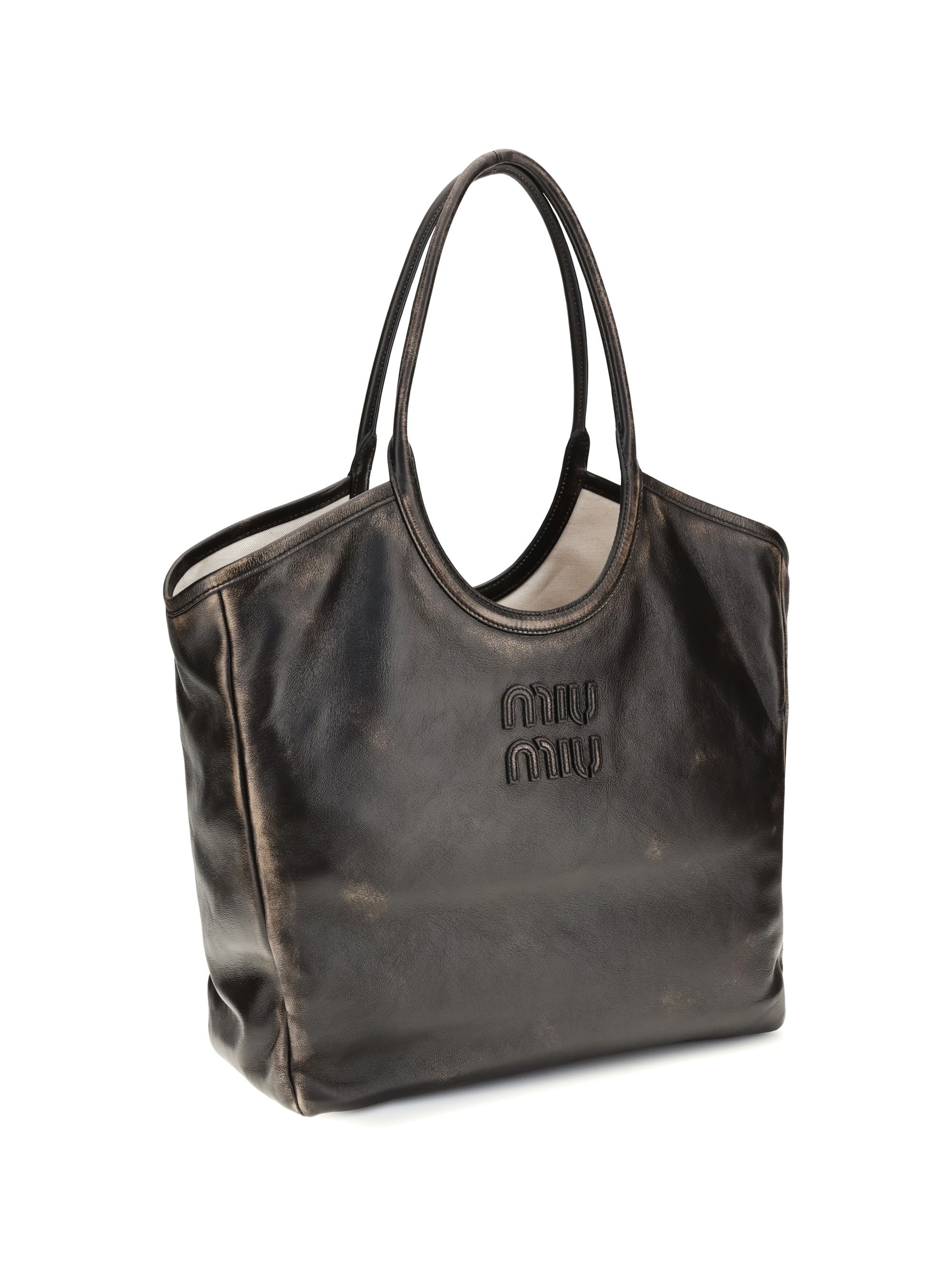 ivy leather tote bag
