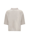 short-sleeve polo neck sweater