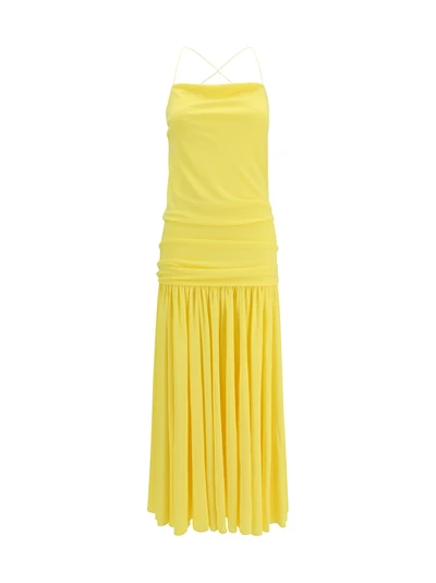 pleated midi dress