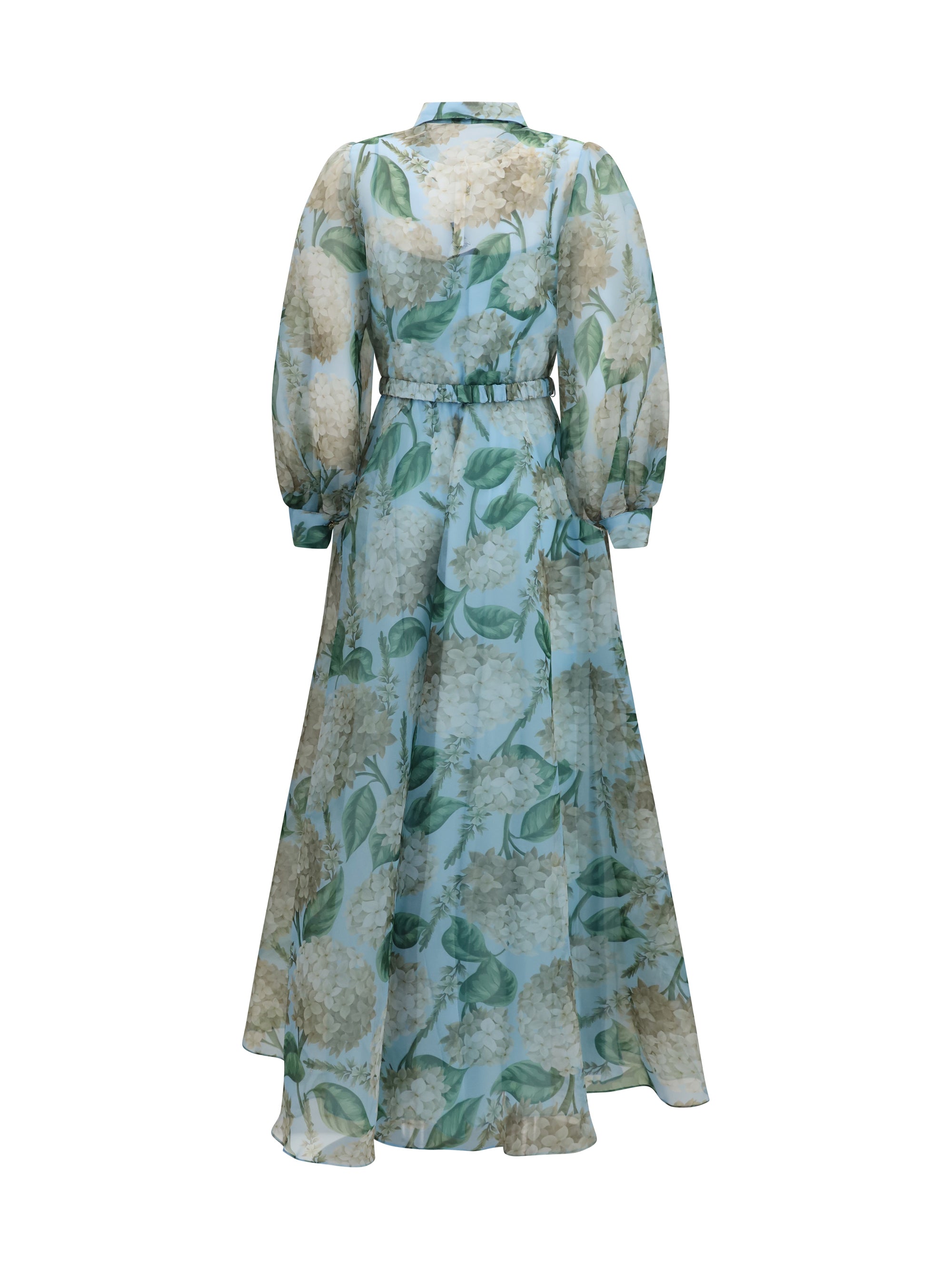 printed organza dress
