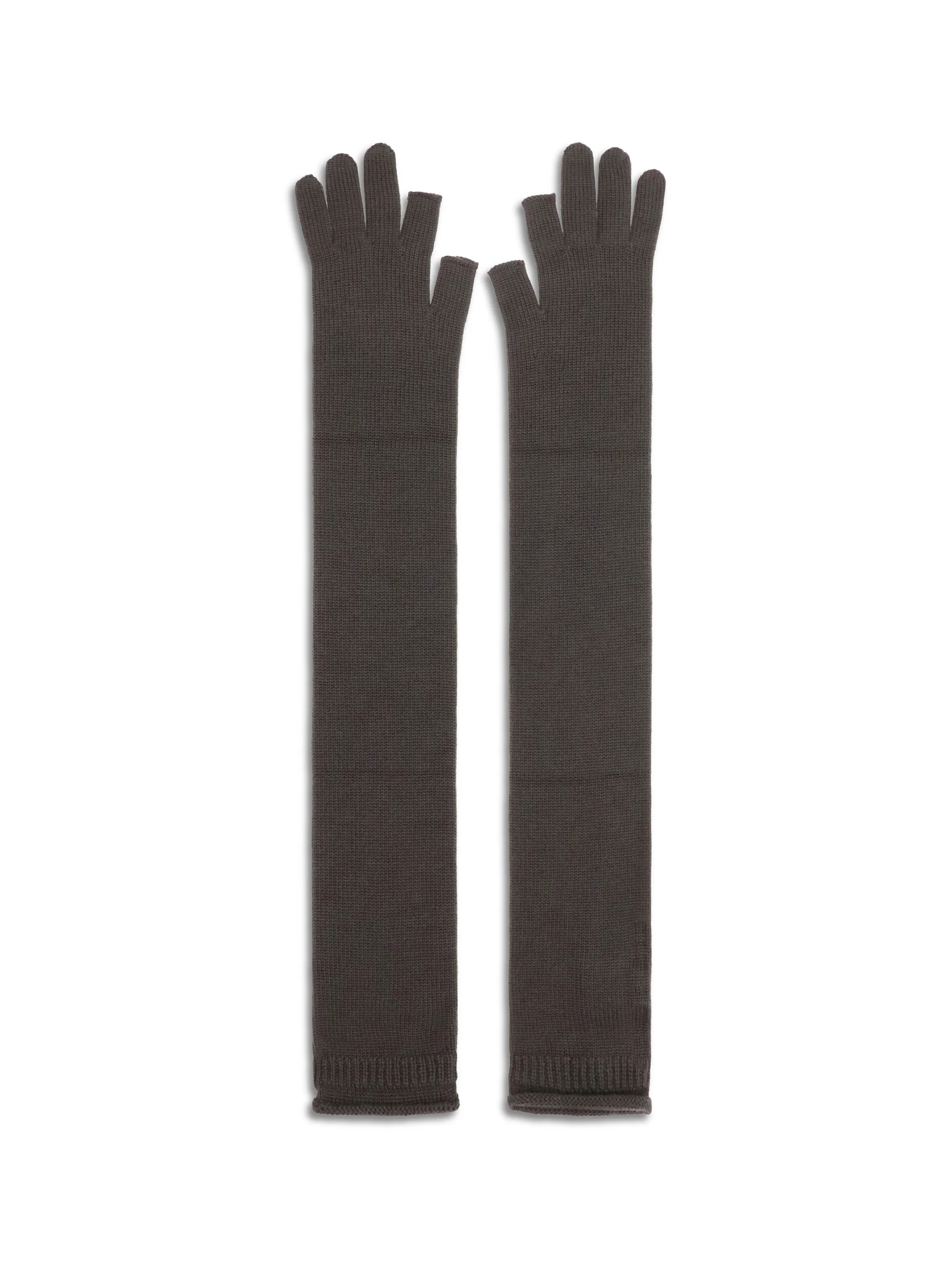 RICK OWENS OS long fingerless wool gloves