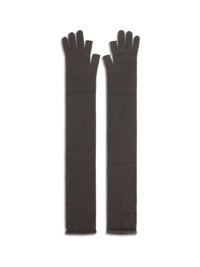 long fingerless wool gloves