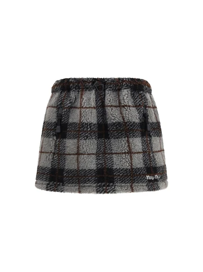 check mini skirt