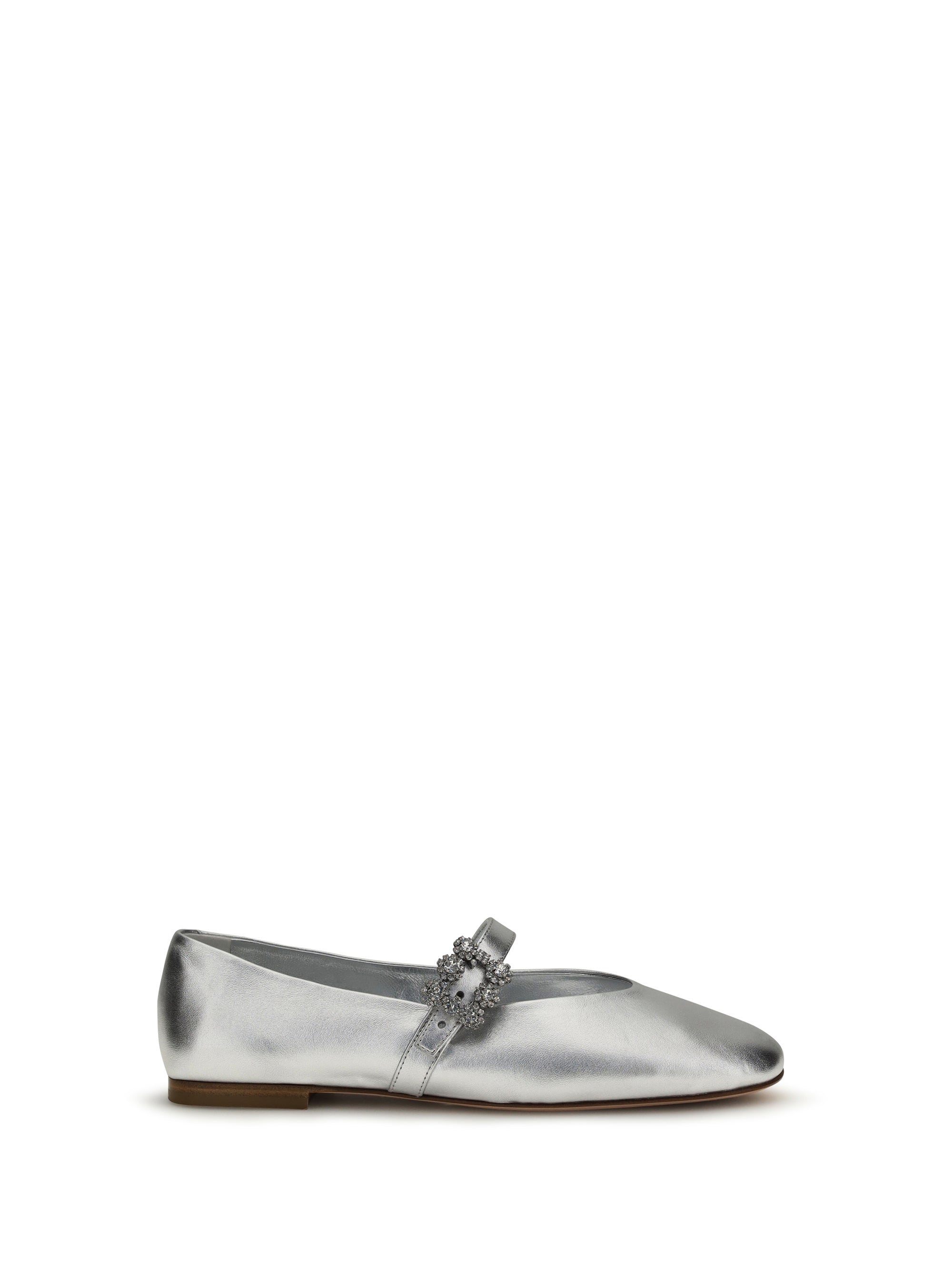 ROGER VIVIER 41 efflorescence leather ballerinas