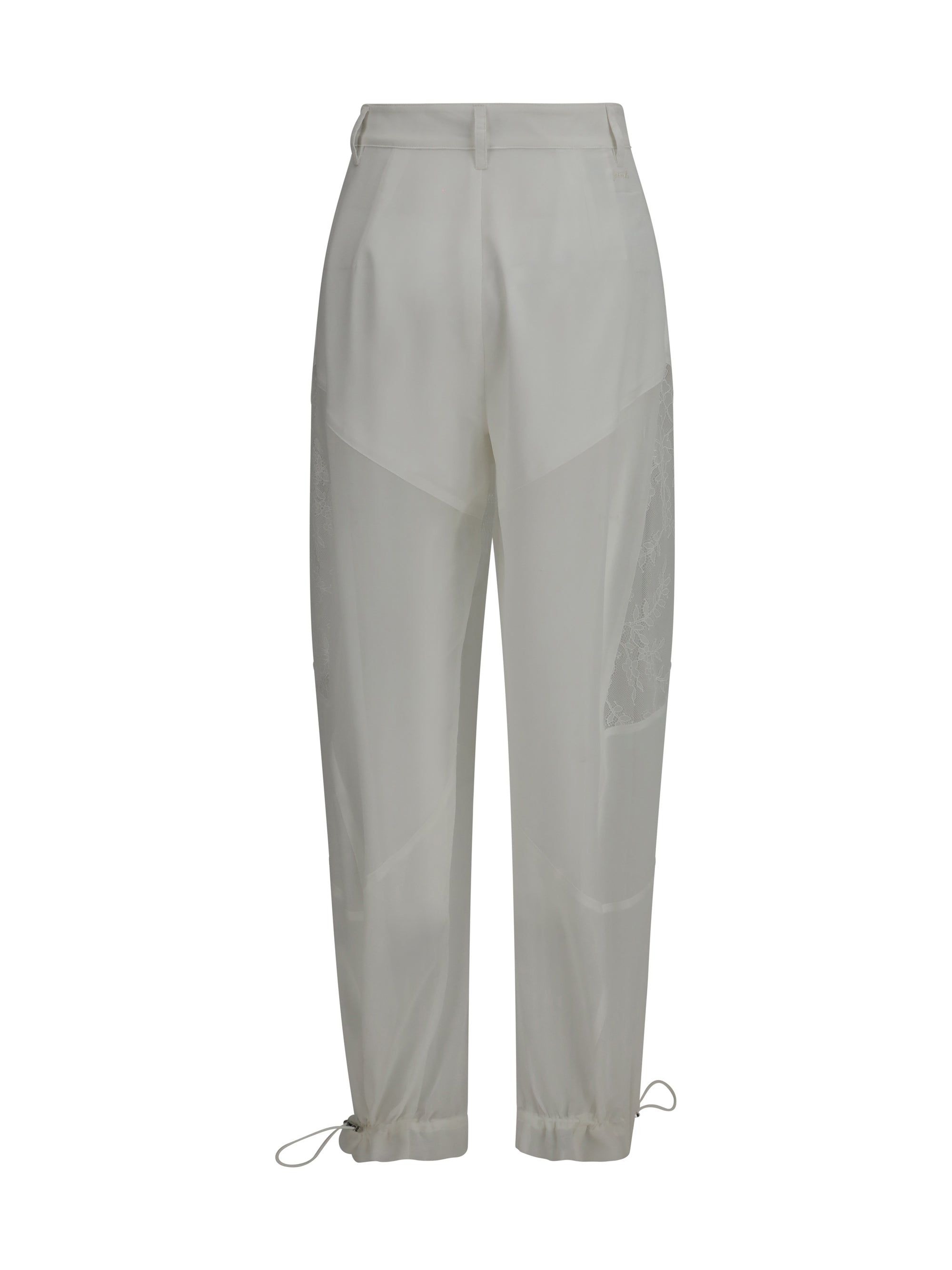 PINKO 42 nacy pants with lace inserts