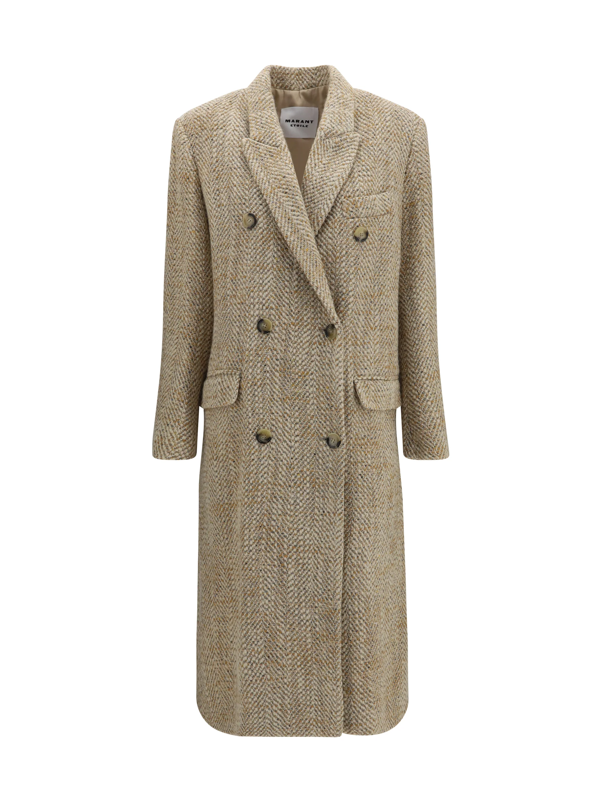 pilda herringbone wool-blend coat
