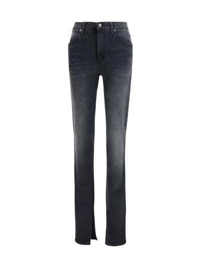 skinny washed cotton denim jeans