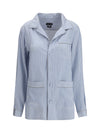 striped silk pj shirt