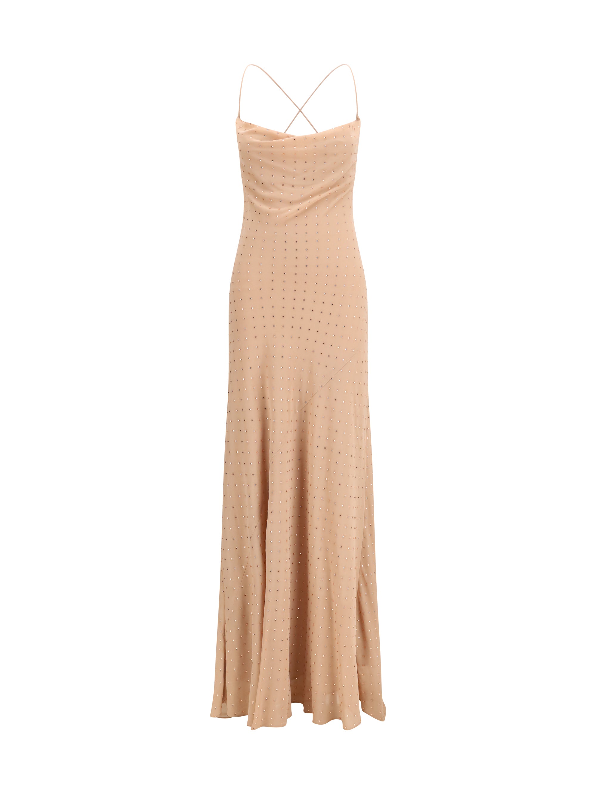 PINKO 40 long strass slipdress