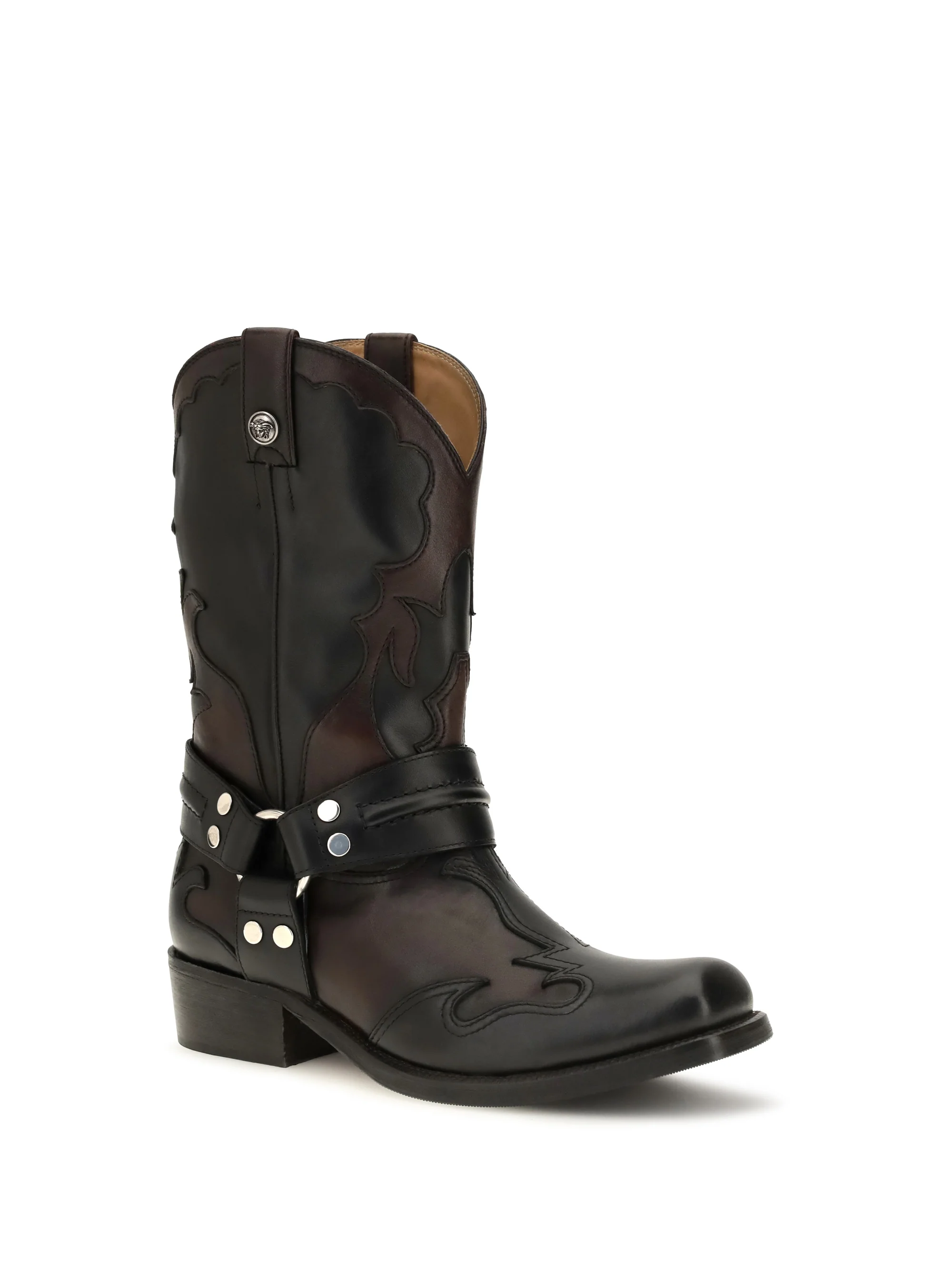 VERSACE 37 sylvester leather cowboy boots
