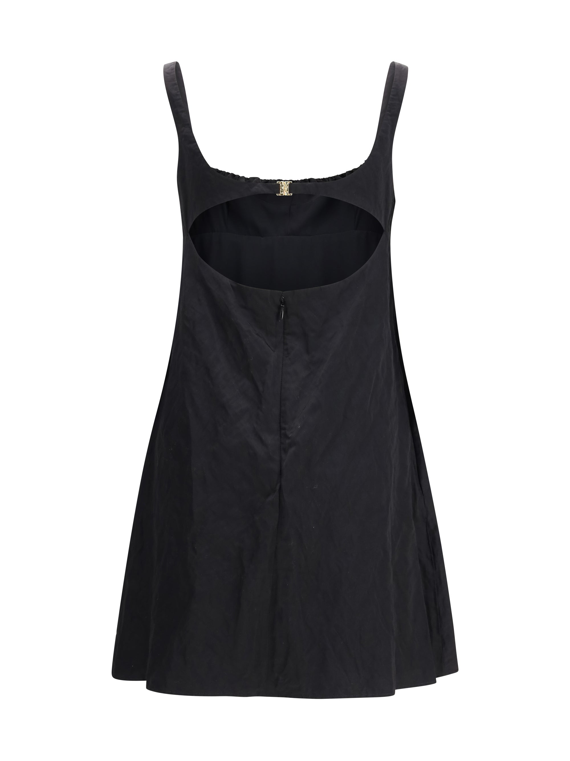 mini dress in washed technical satin