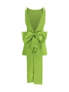 satin dress with back bow