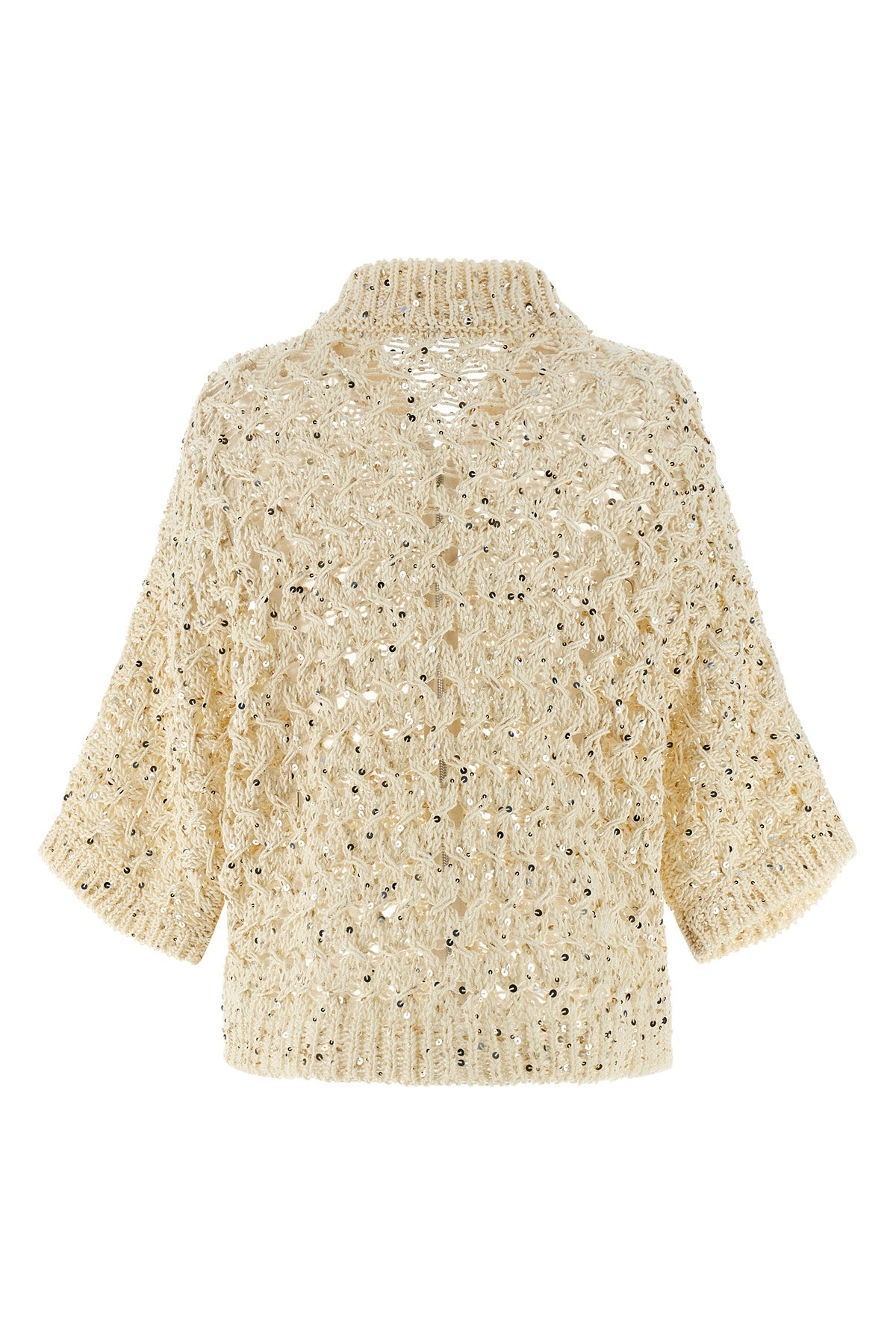 PESERICO 40 knitted cotton mesh cardigan